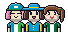 Three Female Flaggies